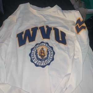 White Long Sleeve WVU shirt